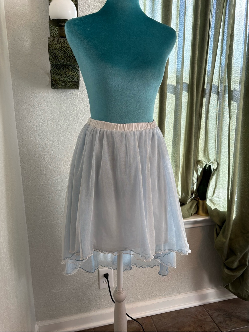 Bonnie Jean Pale Blue Layered Tulle Skirt